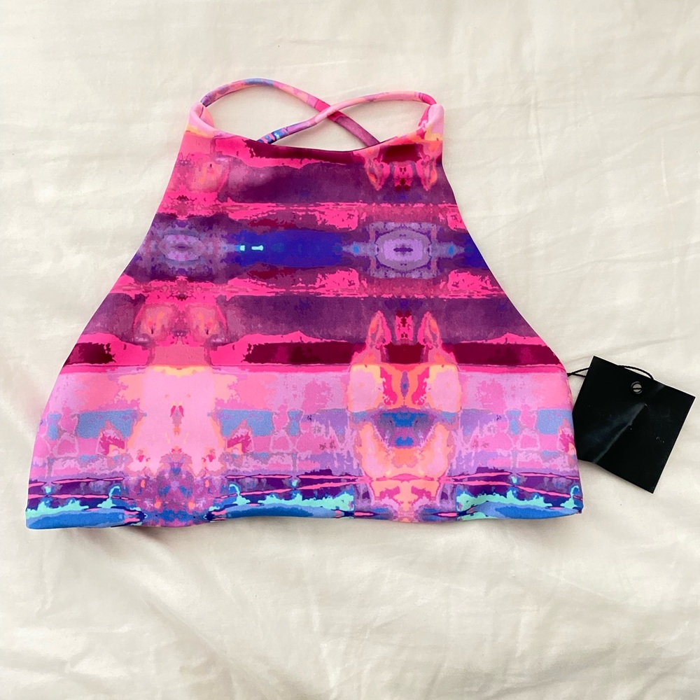 Stone Fox swim top Dream On print Brand New Never Worn S